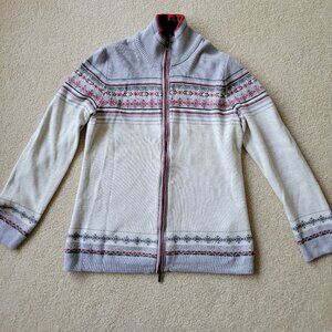 Eddie Bauer Mens Zip Sweater Cotton Cardigan M
